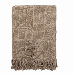 Bresso Plaid Bloomingville katoen beige 5711173340163