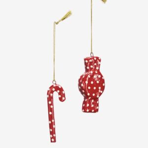 Handgemaakte houten kerstversiering madam Stoltz 2500011978834
