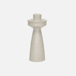 TIERNO - KANDELAAR - PORSELEIN - DIA 7,8 X H 18,2 CM - GEBROKEN WIT 5414780482225