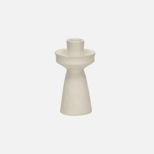 TIERNO - KANDELAAR - PORSELEIN - DIA 7,5 X H 13,8 CM - GEBROKEN WIT 5414780482232