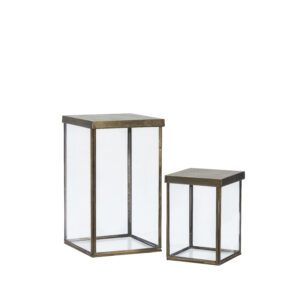 Glazen windlicht Madam Stoltz set van twee 2500012204994
